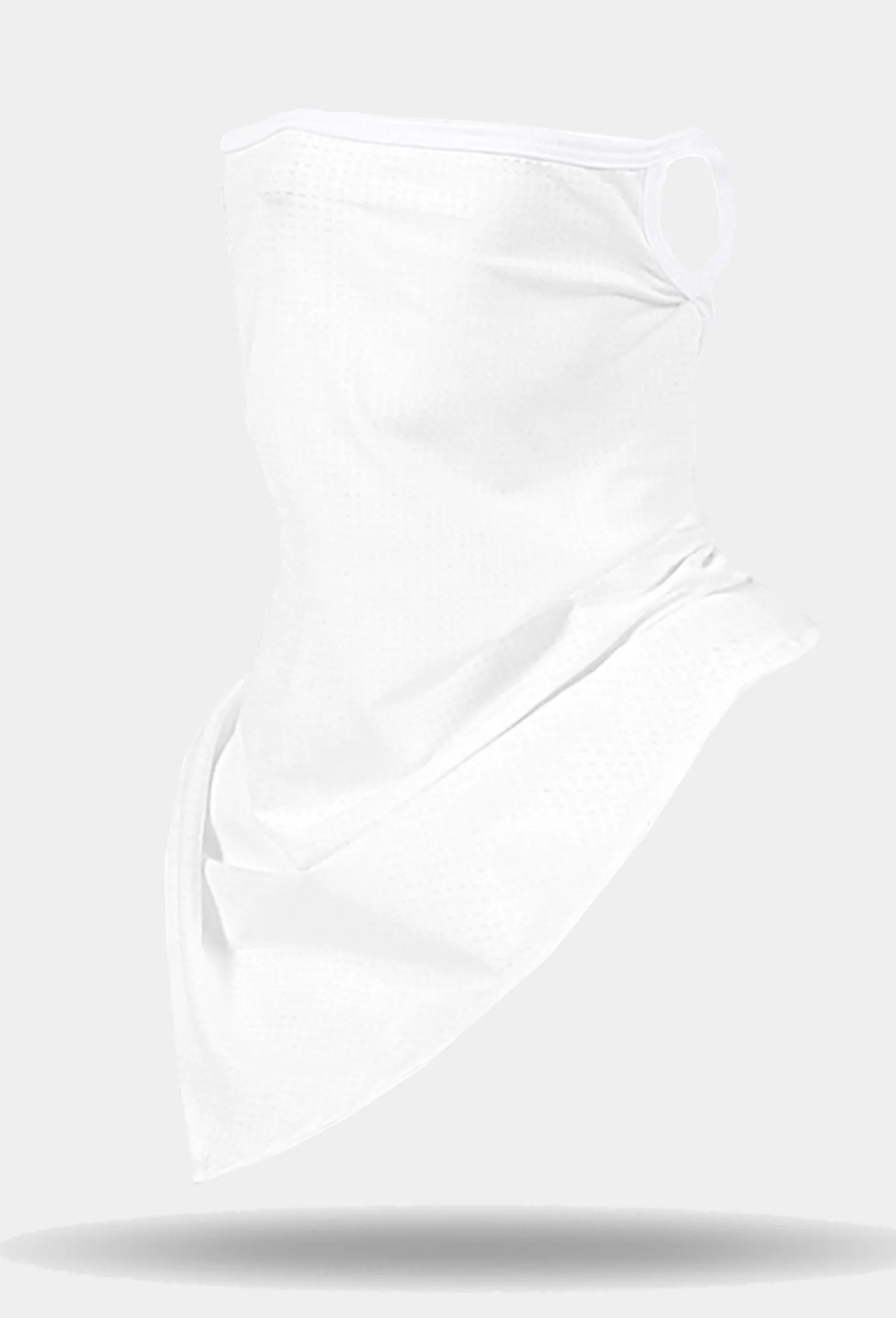 White Face Scarf With Earloops