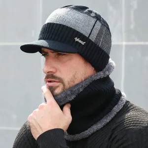 Winter Hats For Men Skullies Beanie Hat Winter Cap Men Women Wool Scarf Caps Set Balaclava Mask Gorras Bonnet Knitted Hat 2020