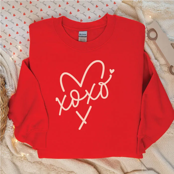 XOXO with Heart Valentine's Day Sweatshirt